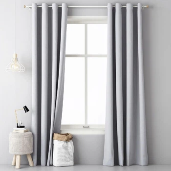 Готова штора Room99 Aura 140 х 250 см на люверсах (8362109020) сіра