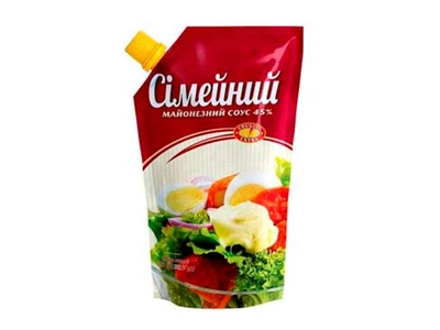 Майонезний соус ЧУГУЄВ ПРОДУКТ Сімейний 500г 45% дой-пак