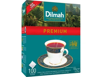 Чай пакетований чорний DILMAH 100 пакетиків Преміум б/я 1,5г