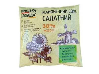 Майонезний соус Німецька слобода Салатний 300г 30%