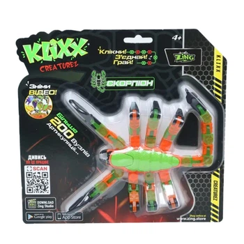 Игрушка Klixx Creaturez - Fidget Скорпион Zing KX110_A зелено-красный