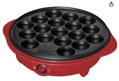 Електрична японська сковорідка для приготування такоякі Takoyaki Pan Op-S18(R) від YAMAZEN