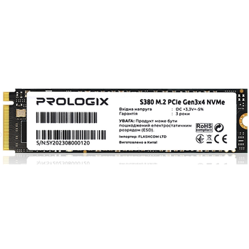 SSD диск ProLogix S380 M.2 NVMe 256GB (PRO256GS380)