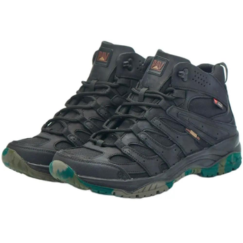 Берці демісезонні тактичні черевики PAV 507 чорні шкіряні з мембраною Winterfrost 40