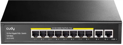 PoE-комутатор Cudy GS1010PE 8 портів PoE+ гігабітний 120W (73-00502)