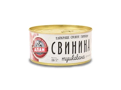 Свинина тушкована АЛАН 338г ж/б