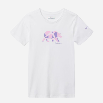 Koszulka dziecięca dla dziewczynki Columbia Mission Lake Short Sleeve Graphic Shirt 1989791105 132 cm (S) Biała (195980282260)