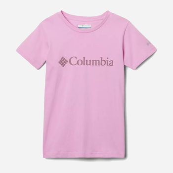 Koszulka młodzieżowa dziewczęca Columbia Mission Lake Short Sleeve Graphic Shirt 1989791561 141-149 cm (M) Różowa (195980282338)
