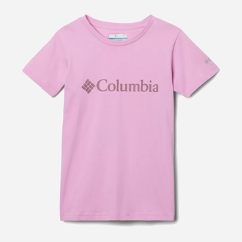 Koszulka młodzieżowa dla dziewczynki Columbia Mission Lake Short Sleeve Graphic Shirt 1989791561 159-167 cm (XL) Różowa (195980282352)