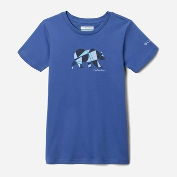 Koszulka młodzieżowa dla dziewczynki Columbia Mission Lake Short Sleeve Graphic Shirt 1989791593 141-149 cm (M) Granatowa (195980282307)