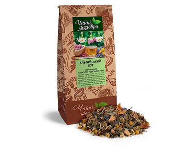 Чай фасованний трав`яний ЧАЙНІ ШЕДЕВРИ 50г АЛЬПІЙСЬКИЙ ЛУГ композиція на основі трав'яного чаю
