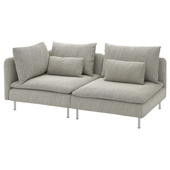 3-місний диван IKEA SÖDERHAMN, з вікритою секцією, Viarp бежевий, коричневий, 993.056.91