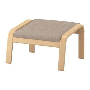 Підставка для ніг IKEA POÄNG ПОЕНГ, березовий шпон, ХІЛЛАРЕД бежевий, 991.978.37