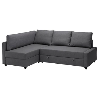 Угловий диван-кровать IKEA FRIHETEN/KLAGSHAMN, СКІФТЕБУ темно-сірий, 694.443.30