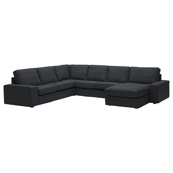 Угловий диван 5o з шезлонгом IKEA KIVIK КІВІК, Антрацит трезунд, 494.828.70