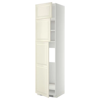 Висока шафа для холодиль IKEA METOD МЕТОД, 3 дверцят, білий, БУДБІН кремово-білий, 60х60х240 см, 994.566.56