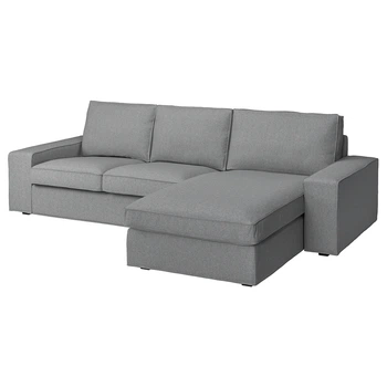 3-місний диван із кушеткою IKEA KIVIK КІВІК, Tibbleby бежевий, сірий, 994.405.90