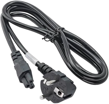 Kabel zasilający Akyga VDE IEC C5 - CEE 7/7 1.5 m Black (AK-NB-01C)