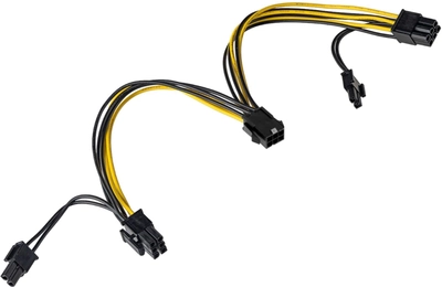 Adapter Akyga PCI-E 6 pin - 2 x PCI-E 6+2 pin Multicolor (AK-CA-55)