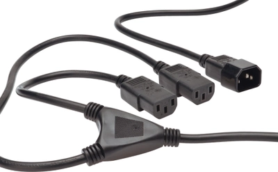 Kabel zasilający Digitus IEC-C14 - IEC-C13 M/F 1.7 m Black (AK-440400-017-S)