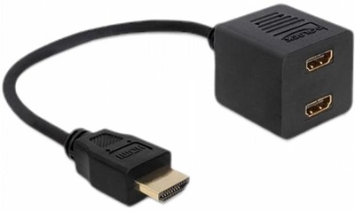 Адаптер Delock HDMI - 2 x HDMI Black (4043619650569)