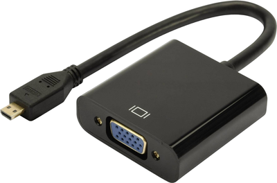 Адаптер Digitus micro-HDMI - VGA Black (DA-70460)