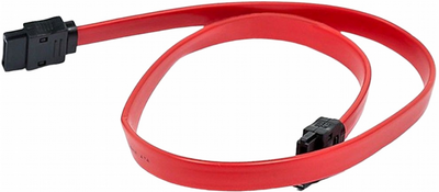 Kabel kątowy Lanberg SATA II metal clips F/F 0.3 m Red (CA-SASA-13CC-0030-R)