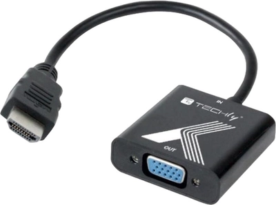Adapter Techly HDMI - VGA Black (8059018361902)