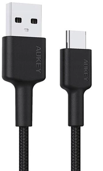 Кабель Aukey USB Type-C - USB Type-C 0.3 м Black (CB-CC03 OEM)