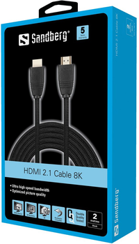 Кабель Sandberg HDMI - HDMI 2 м Black (5705730509148)