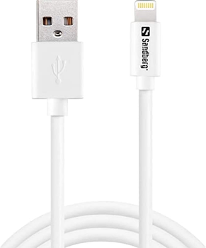 Kabel Sandberg USB Type-A - Apple Lightning 2 m White (5705730440946)