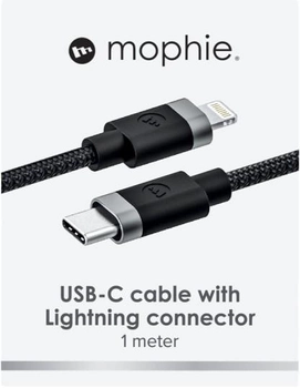 Kabel Mophie USB Type-C - Apple Lightning 1 m Black (409903202)