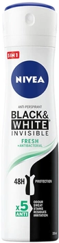 Antyperspirant NIVEA Black and White niewidzialna świeżość w sprayu 48 godzin 150 ml (5900017055732)