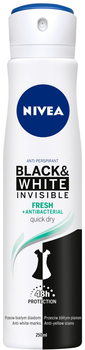 Antyperspirant NIVEA Black and White Invisible Fresh w sprayu 250 ml (5900017055756)