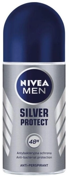 Антиперспірант NIVEA Silver Protect антибактерійний захист кульковий 48 годин для чоловіків 50 мл (42269083)