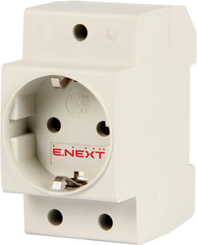 Розетка с заземляющим контактом DIN E.Next s004002 e.socket.pro.din.tms 230V