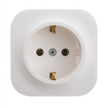 Розетка із заземлюючим контактом Legrand Forix IP20 782411 біла