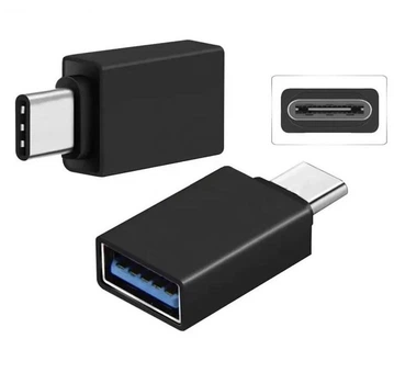 Перехідник із телефону на флешку Адаптер Type-C to USB Чорний