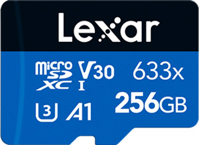Карта памяти Lexar High-Performance 633x microSDXC 256GB Class 10 UHS-I U3 A1 V30 (LSDMI256BB633A)