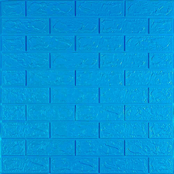 3D панель самоклеюча цегла Синій 700х770х3мм (003-3) SW-00000661