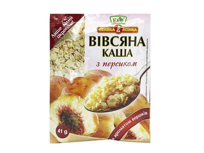 Вівсяна каша ЭКО 205г з персиком та вершками миттевого приг.
