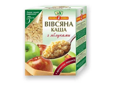 Вівсяна каша ЭКО 205г з яблуками та вершками миттевого приготув.