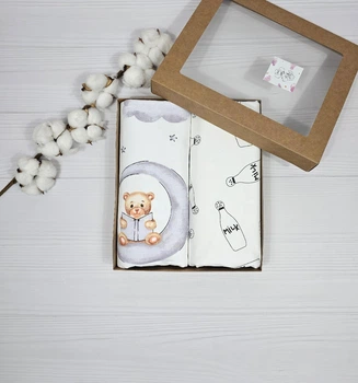 Набор из непромокаемых пеленок a.l.babybox Медвежонок Разноцветный