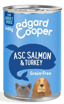Вологий корм для дорослих собак Edgard & Cooper ASC Salmon and Turkey Wet food 400 г (5407009643323)