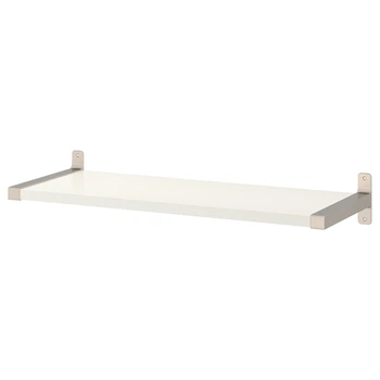Полиця навісна IKEA BERGSHULT / GRANHULT, білий, нікельований, 80х30 см, 692.908.08