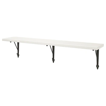 Полиця навісна IKEA BERGSHULT / KROKSHULT, білий, антрацит, 120х20 см, 593.260.54