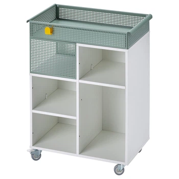 Візок IKEA ÖVNING, білий, сіро-зелений, 54x33см, 005.170.03