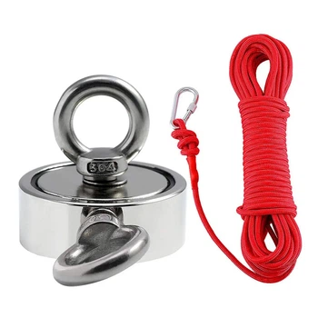 Магнит неодимовый Kraft&Dele KD10418 180 кг с веревкой и карабином