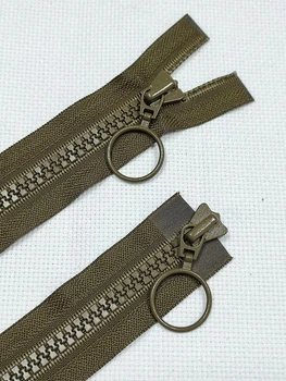 Молния YKK тракторная тип 8 Цвет хаки 100 см, 2 бегунка, разъемная