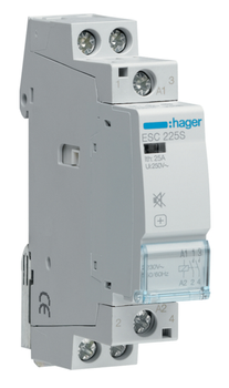 Контактор безшумний 230V Hager ESC225S 25A 2но